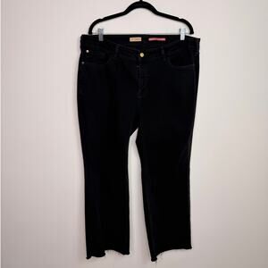 Pilcro by Anthropologie High Rise Straight Leg Black Raw Hem Jeans Women’s 16W